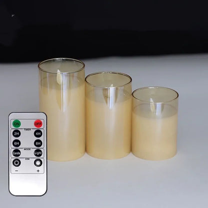 Bougies en Verre Doré Led