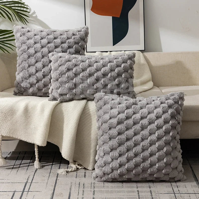 Housse de coussin flocon de neige en velours