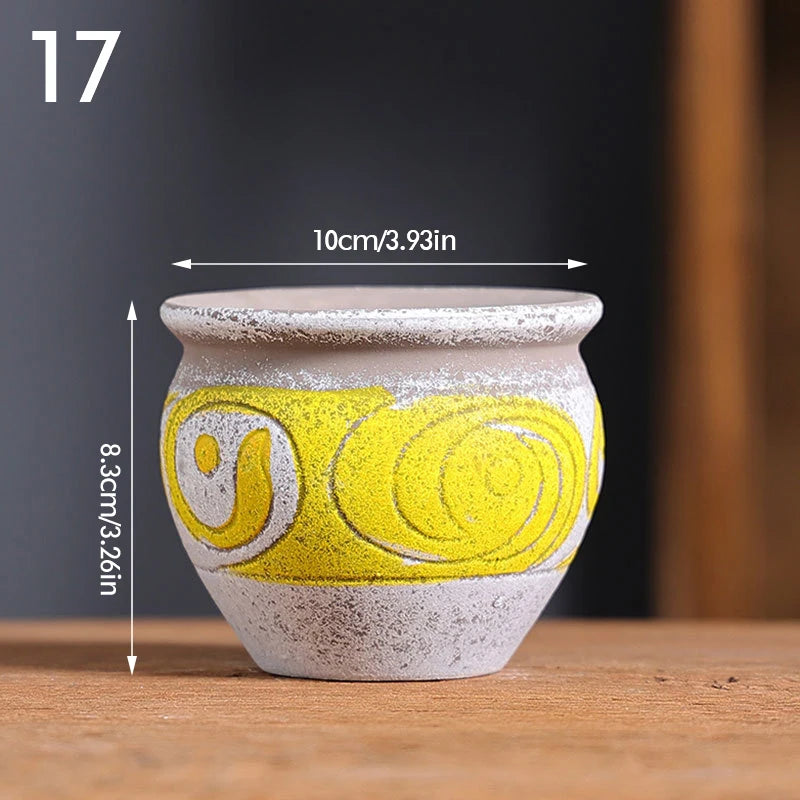 Pot de Fleurs en Céramique Vintage