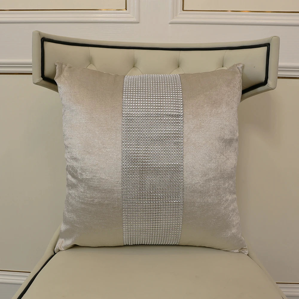 Housses de Coussin Décoratives à Paillettes et Strass
