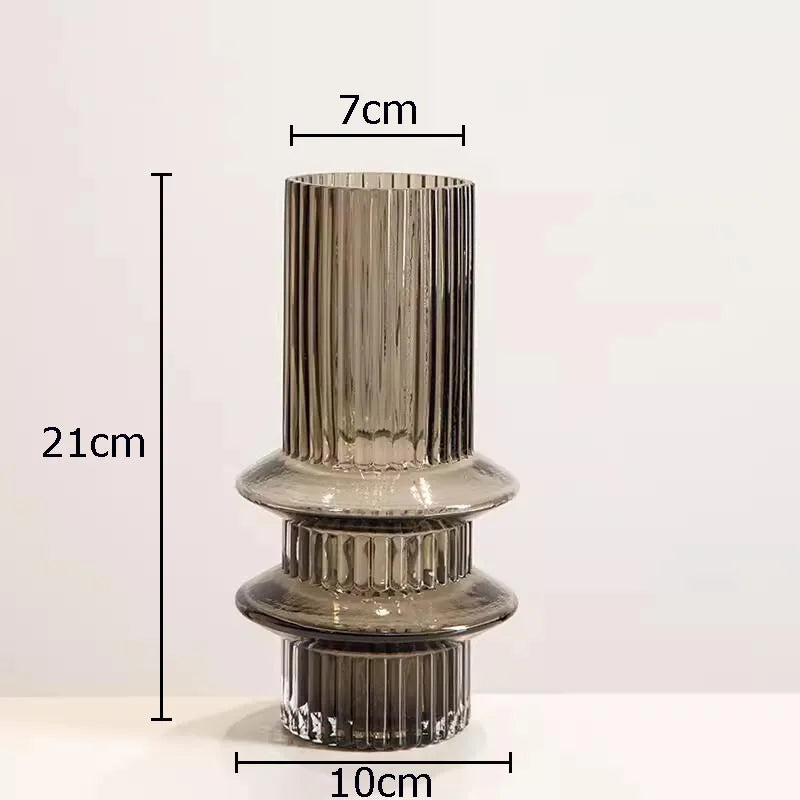 Vase en Verre Ambré