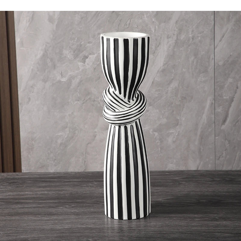 Chandelier Rayé noir et blanc