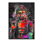 Tableau Moderne Bouddha Abstrait Coloré