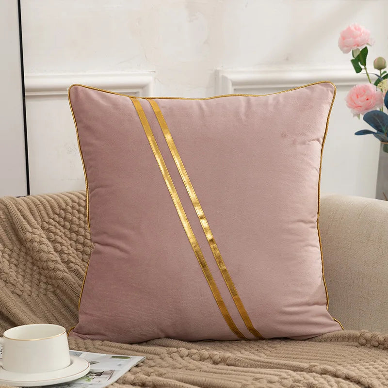 Housse de Coussin en Velours Doux
