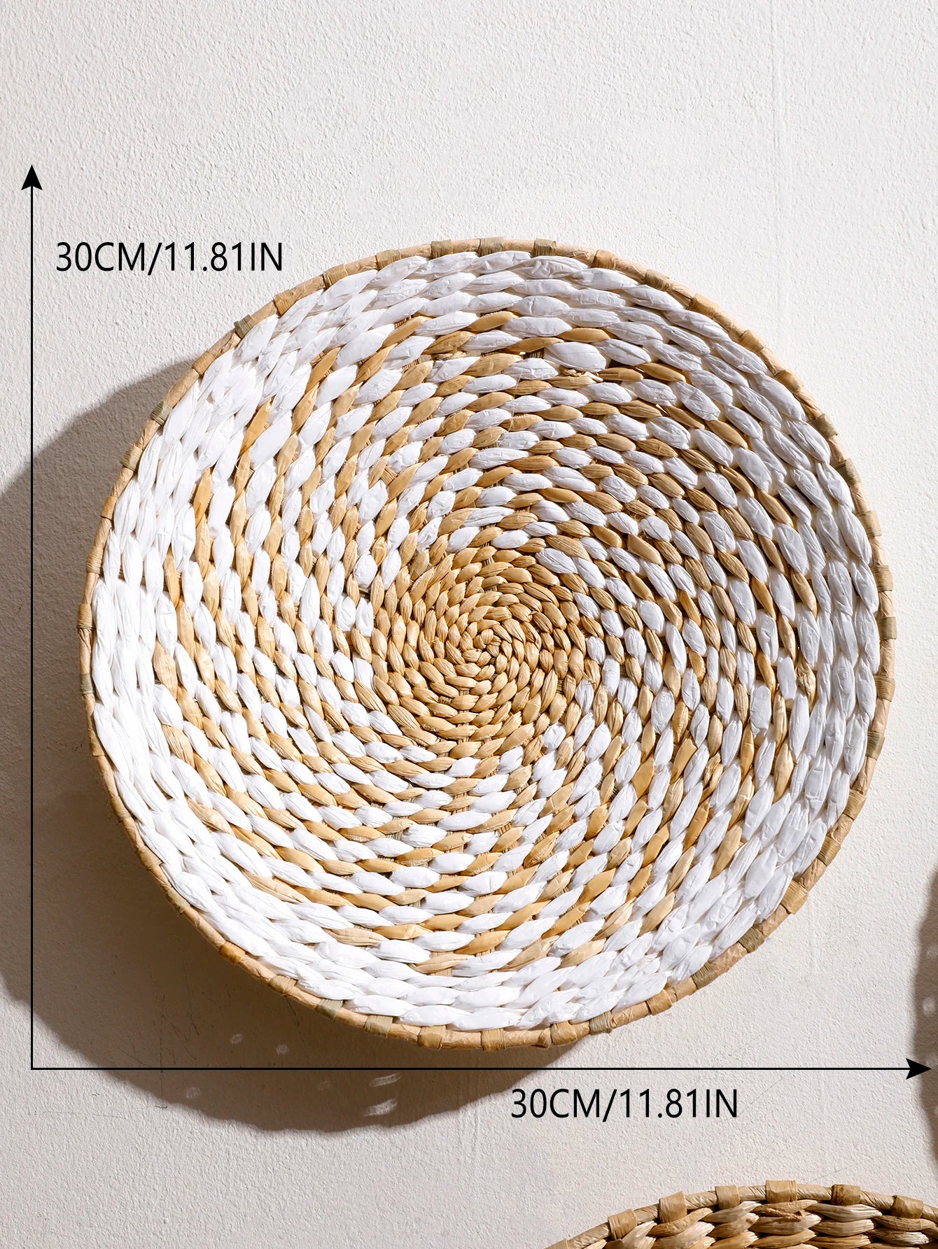 Panier mural en jonc de mer fait main