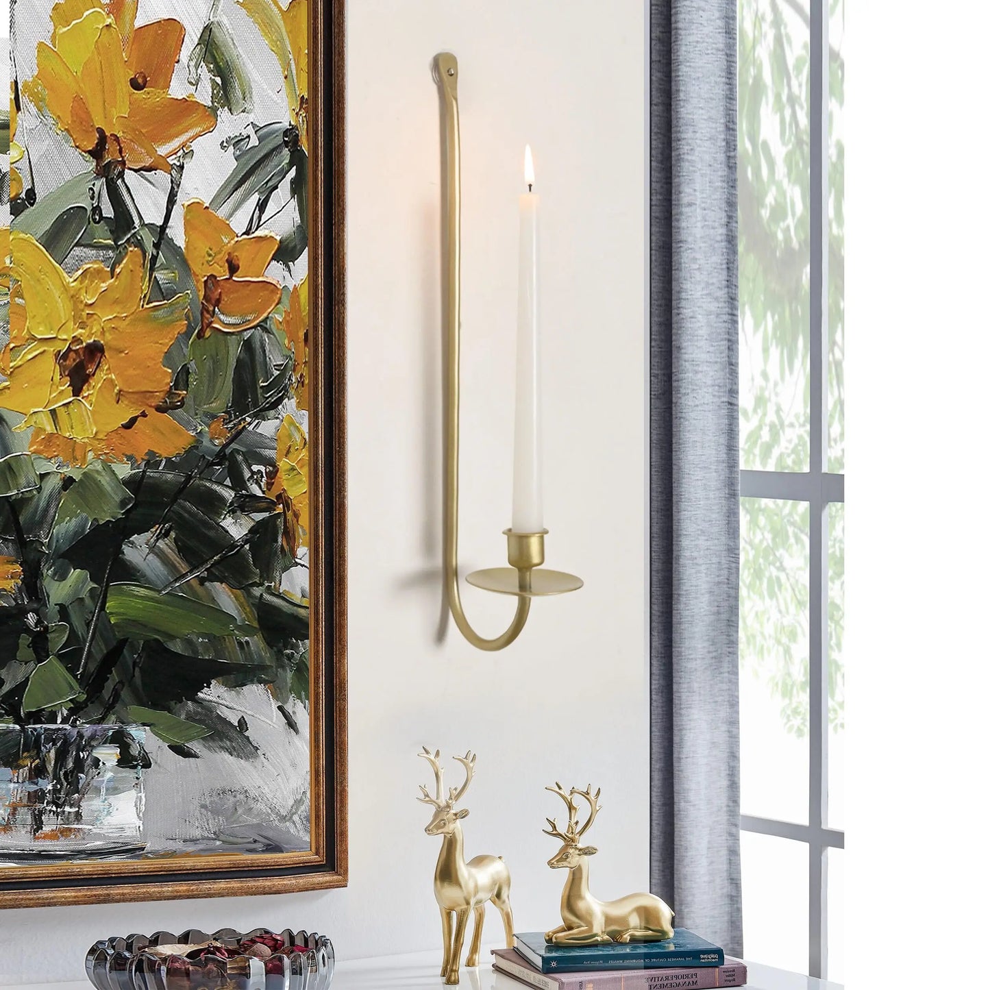 Bougeoir Mural en métal 2 Pièces