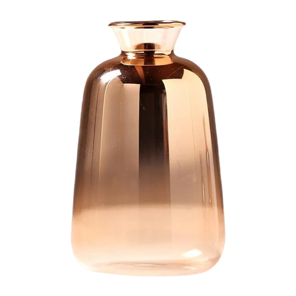 Vase en Verre Doré Transparent