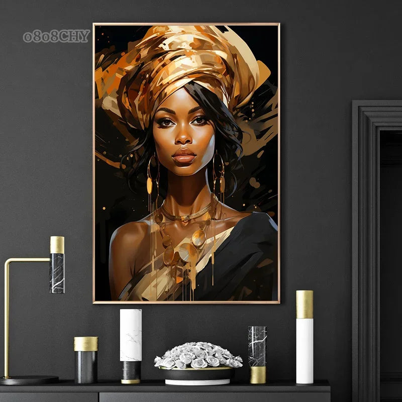 Tableau Moderne Femme Africaine