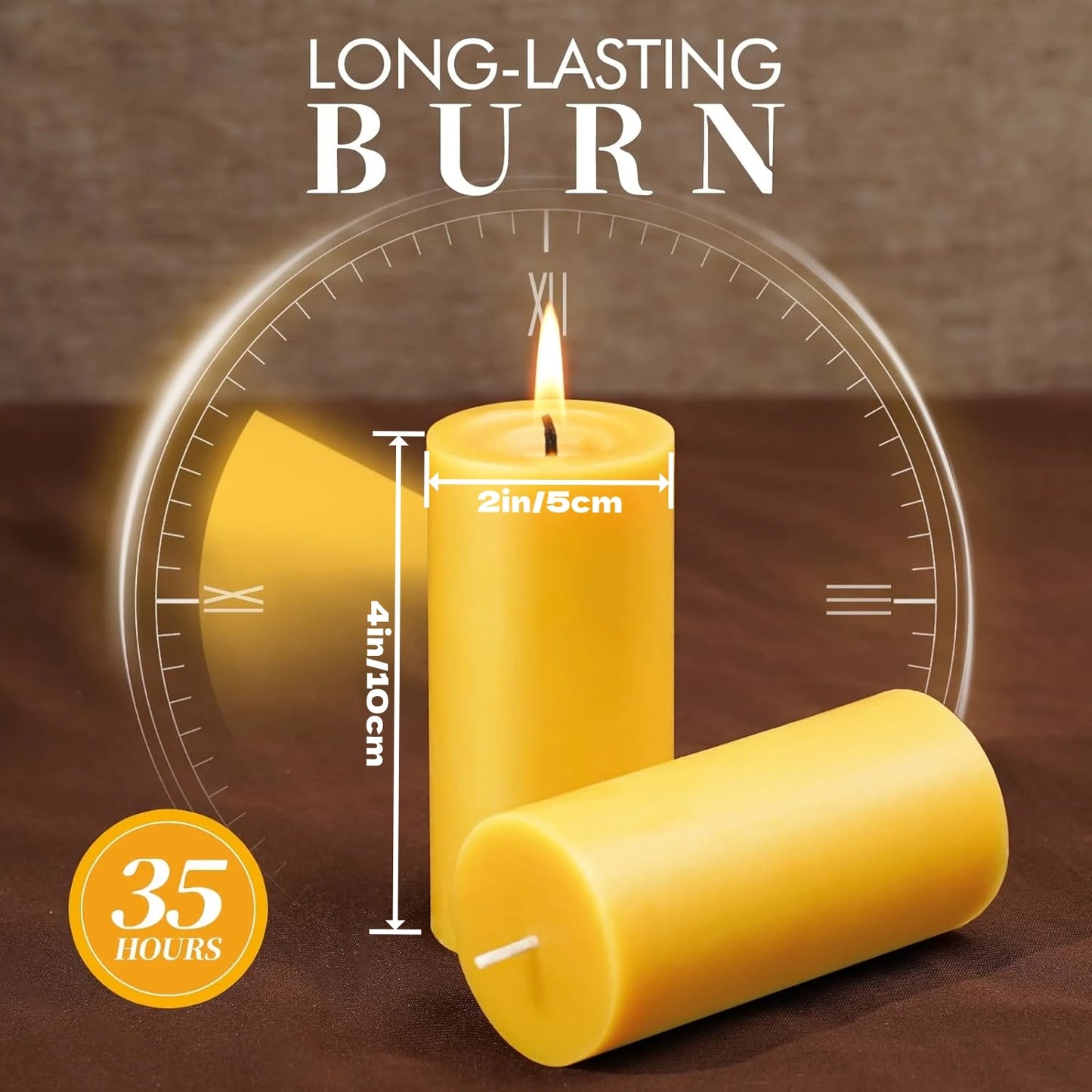 Bougie Pilier de cire d'abeille