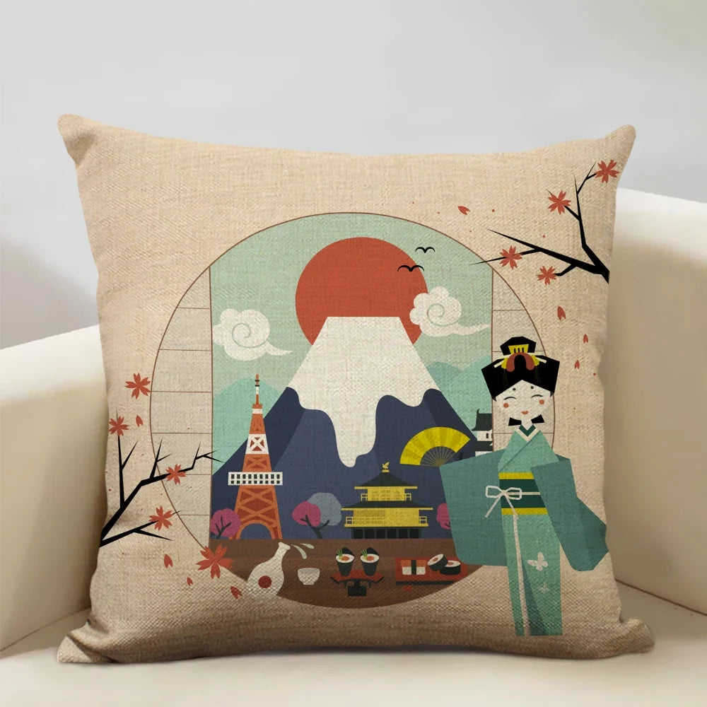 Housse de Coussin Japon