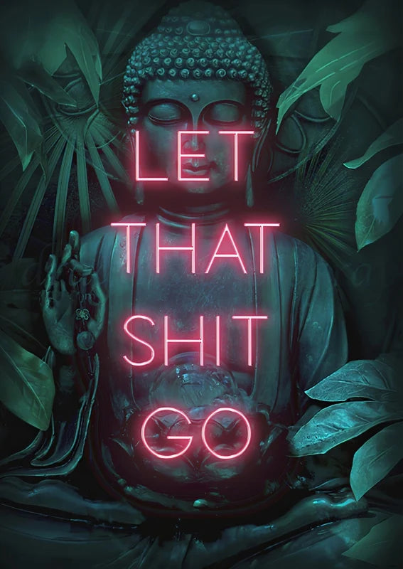 Tableau Moderne Bouddha Abstrait Coloré