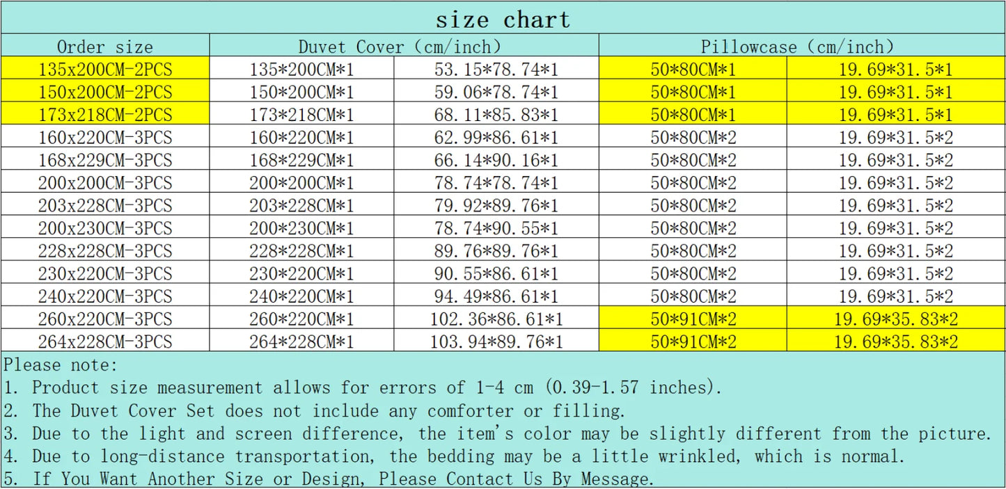 Parure Housse de Couette King Queen 3D