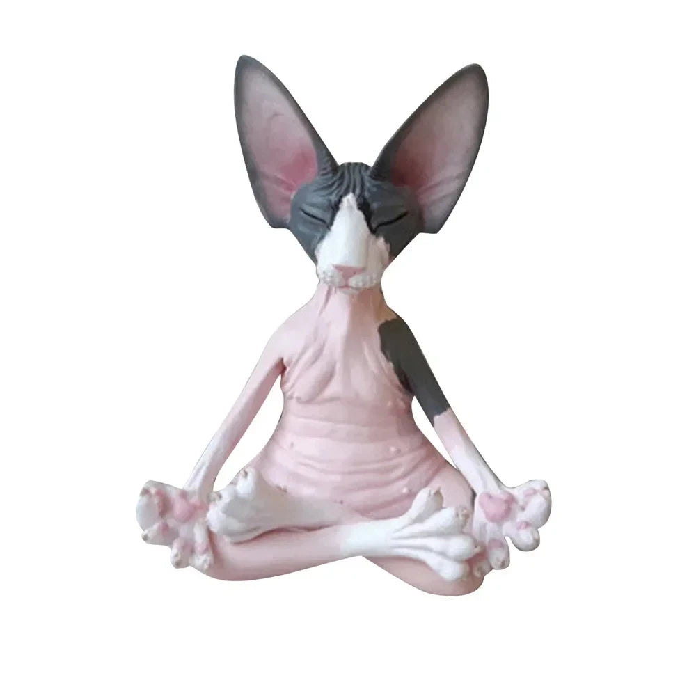 Figurine de Chat Sphynx Bouddha Décoration Intérieure
