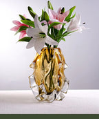 Vase en verre dégradé ambré - Décoration intérieure