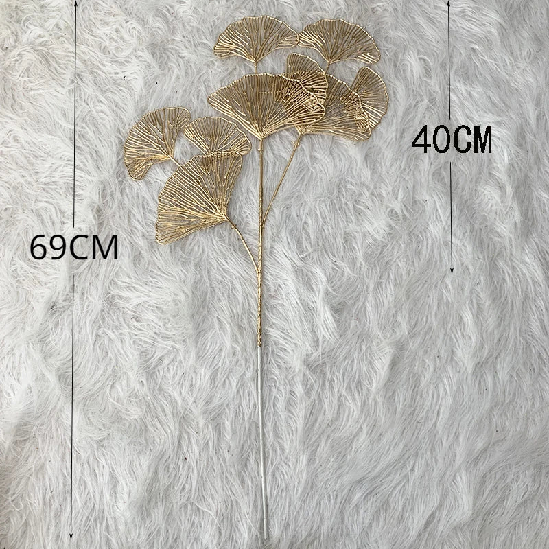 Fleur Artificielle Feuilles Dorées