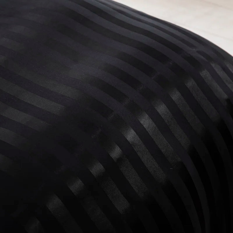 Parure Housse de couette rayée en Satin