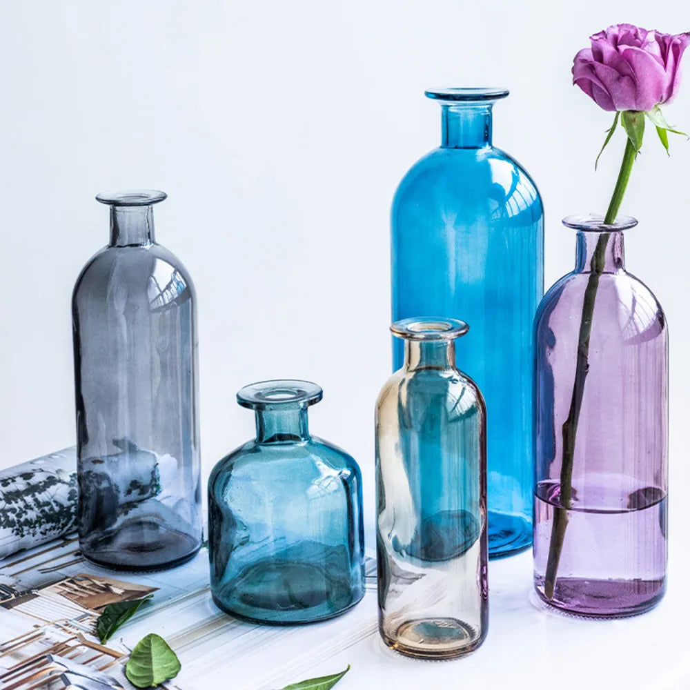 Vase en Verre Coloré style Nordique