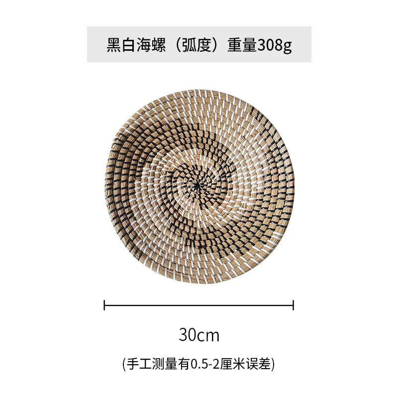 Panier Mural en Paille Colorée