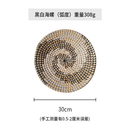 Panier Mural en Paille Colorée