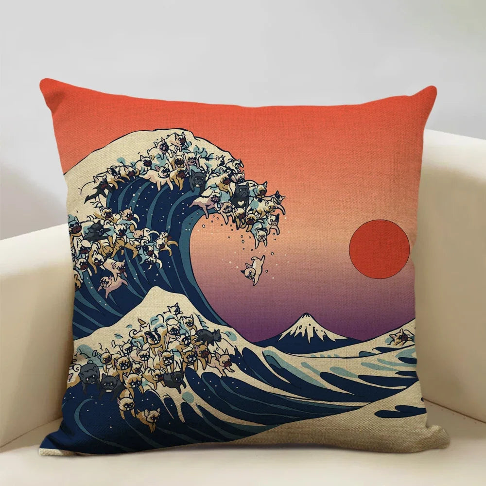 Housse de Coussin Japon