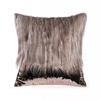 Housse de Coussin en Fourrure à paillettes