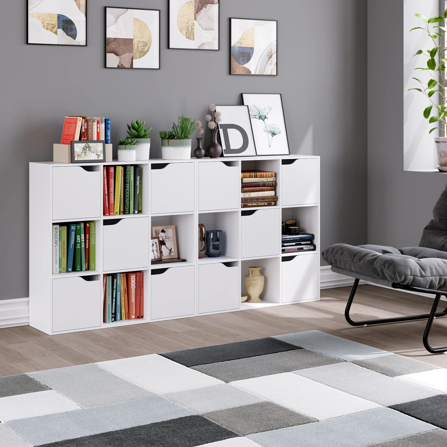 Bibliothèque Blanche 9 Cubes