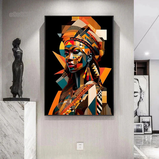 Tableau Moderne Femme Africaine