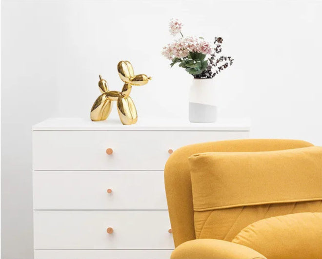 Sculpture de Chien Ballon en Résine