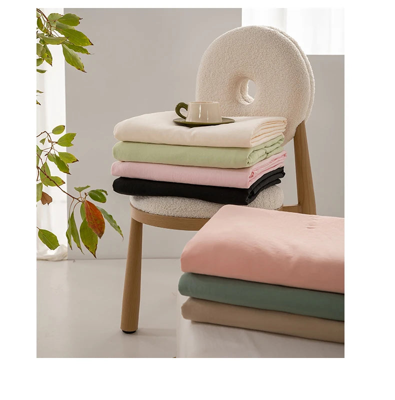 Parure Housse de Couette en Coton Lavé