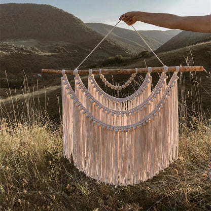 Grande Tenture Murale Bohème en Macramé