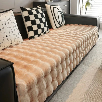 Housse de Canapé en Peluche de Fourrure