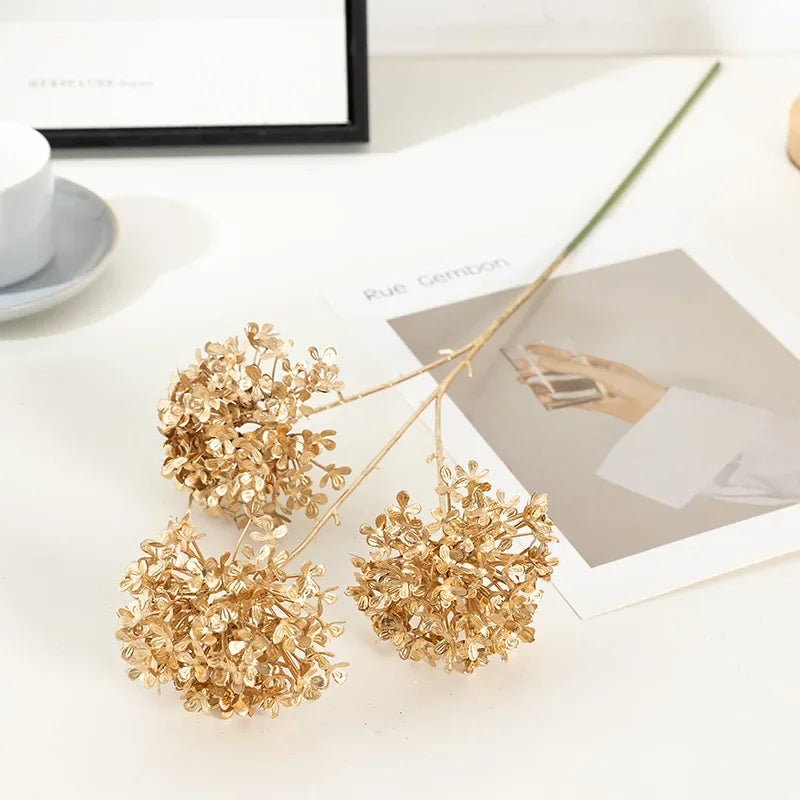 Fleur Artificielle Feuille de ginkgo Dorée