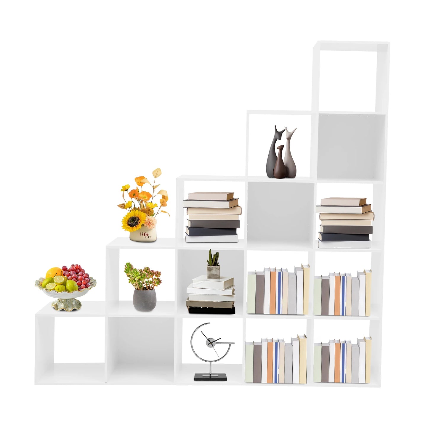 Bibliothèque d'angle en forme de L