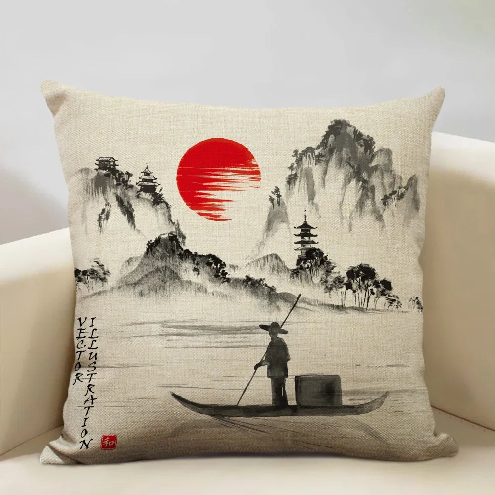 Housse de Coussin Japon