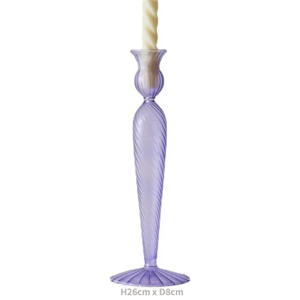 Bougeoir en Verre Coloré