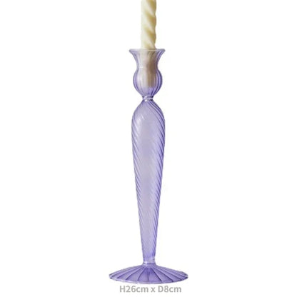 Bougeoir en Verre Coloré