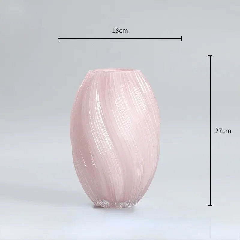 Vase en Verre Torsadé Coloré