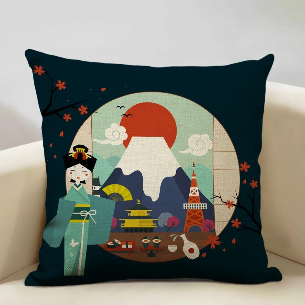 Housse de Coussin Japon