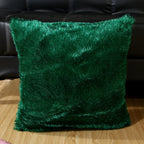 Housse de Coussin en Peluche et Fourrure de velours