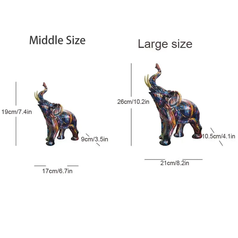 Sculpture Eléphant en Résine