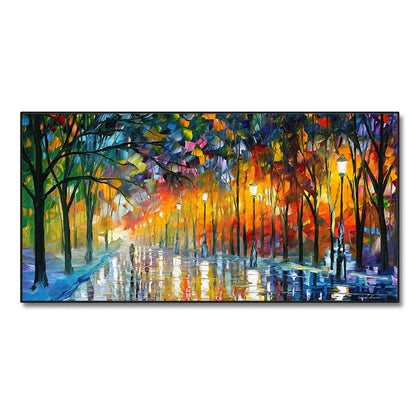 Tableau Moderne Peinture Abstraite Colorée Fleur