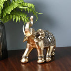 Statue d'éléphant doré Feng Shui