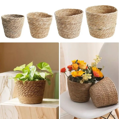 Pot Panier en Paille