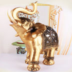 Statue d’éléphant en résine Dorée