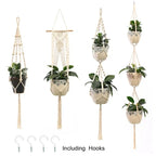 Macramé Mural Porte plantes - Paniers suspendus