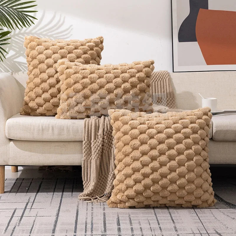 Housse de coussin flocon de neige en velours