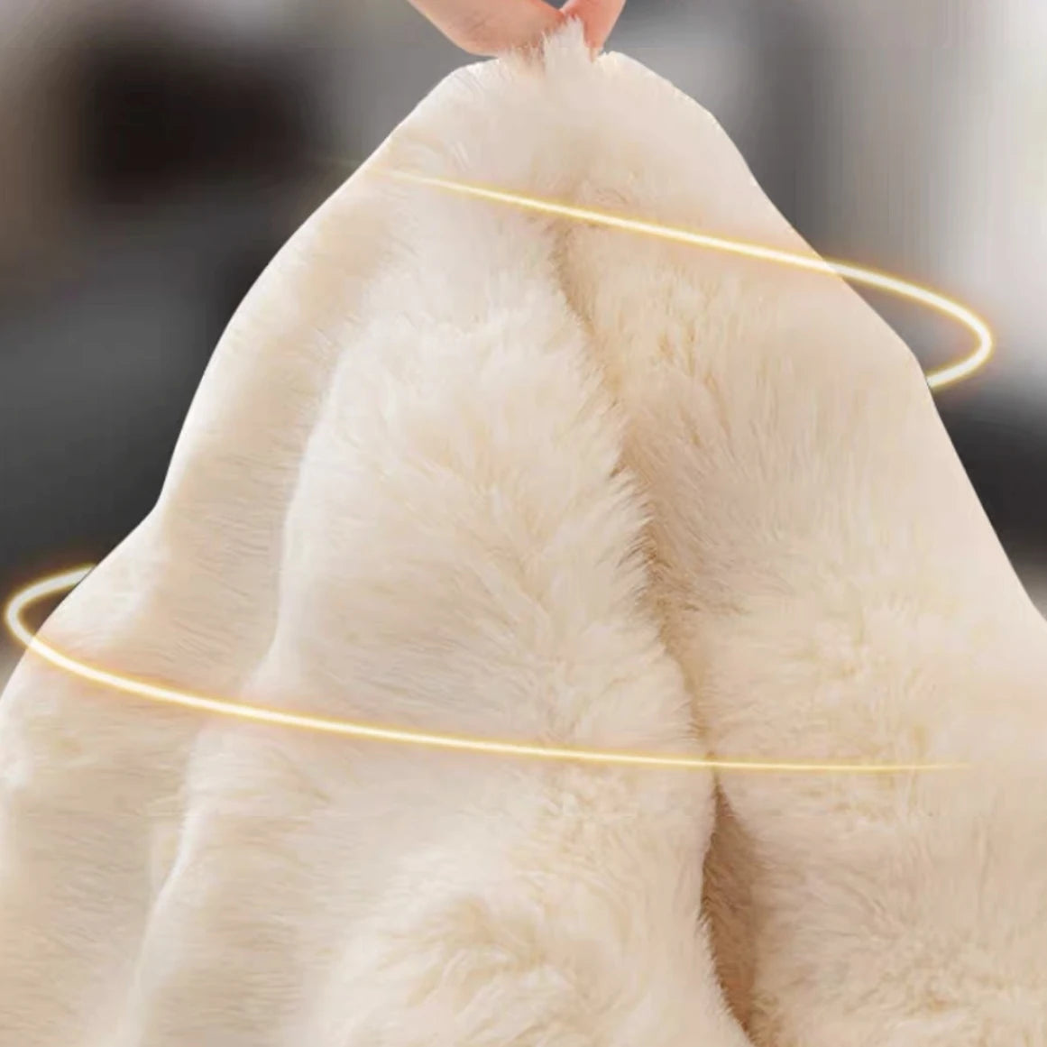 Housse de Canapé en Peluche de Fourrure
