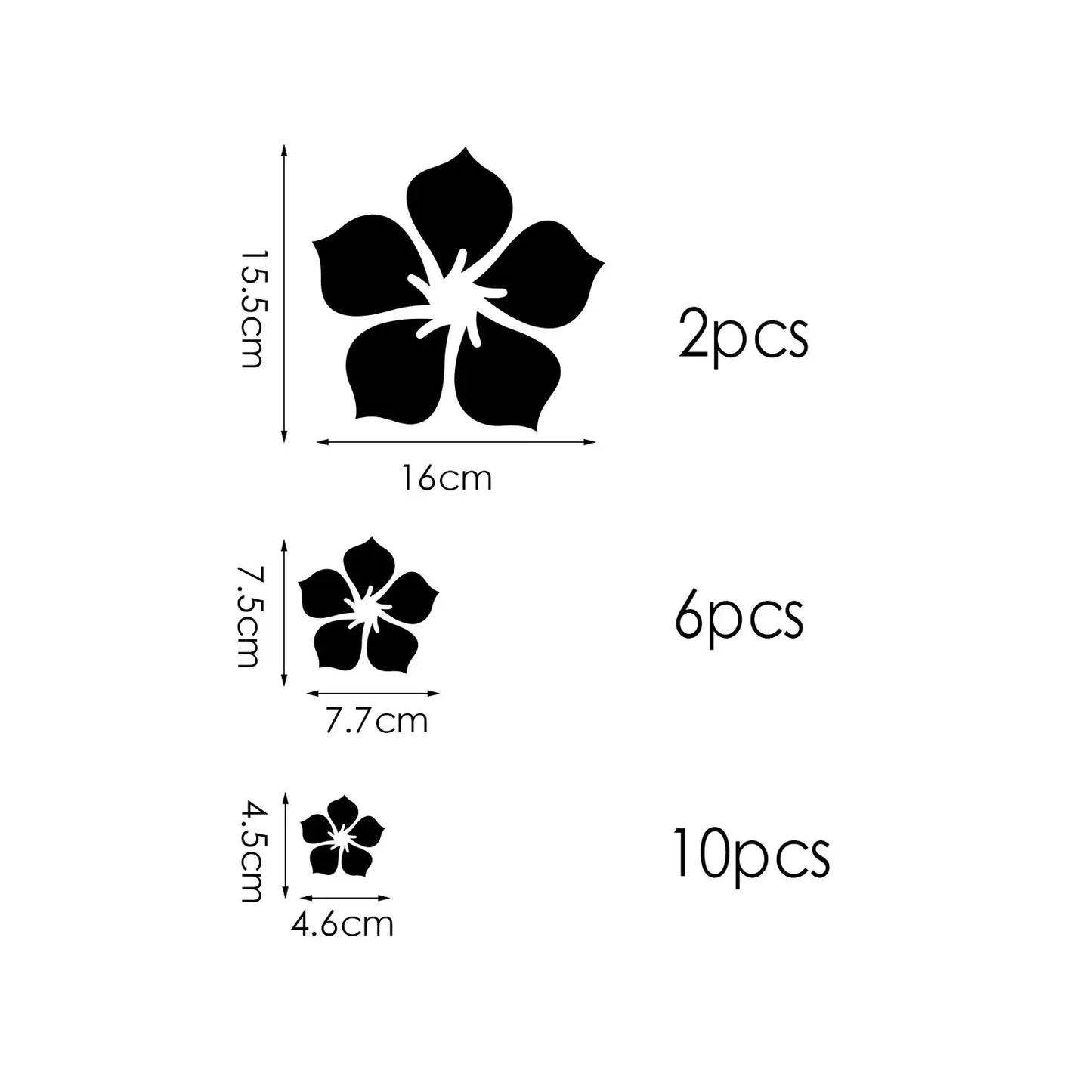 Miroir Décoratif Autocollant Fleurs