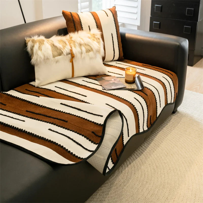 Housse de canapé en chenille