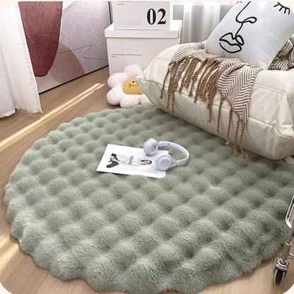 Tapis Rond en Peluche